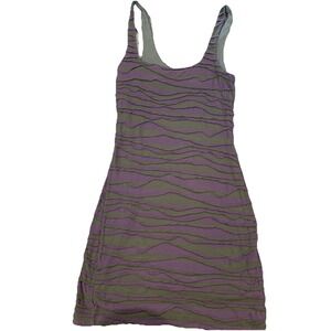 Free People Women's Bodycon Sleeveless Lined Mini Dress Grey Purple Size XS‎